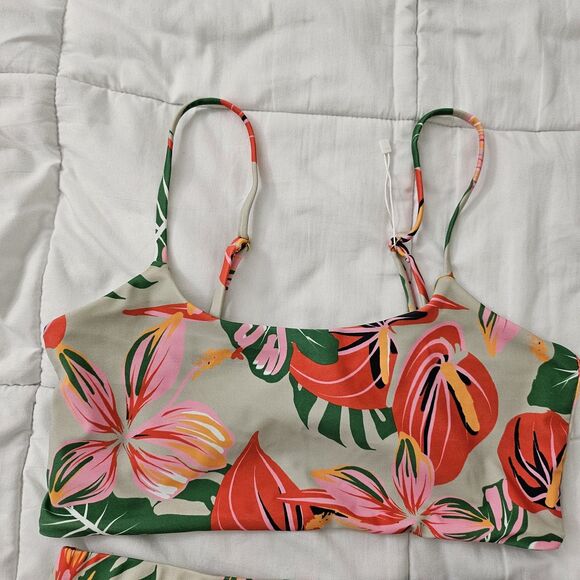 Lexbreezy Hawaii Bikini Set Large Tropical Floral Two-Piece High-Waisted NWT - Picture 3 of 9